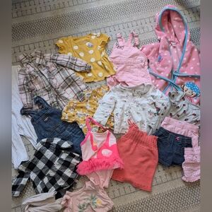Baby Girl 12-18 Months Clothing Bundle Lot 17 Pieces Toddler Girl